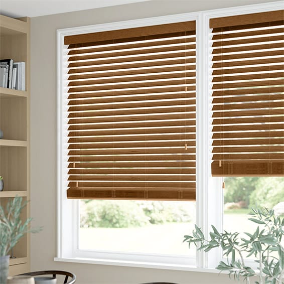 Vintage Oak Wooden Blind - 50mm Slat