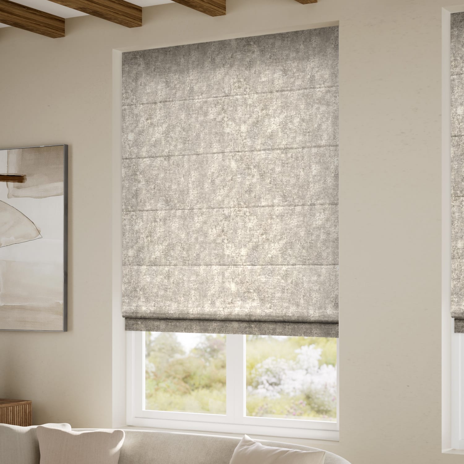 Walcot Chenille Stone Roman Blind