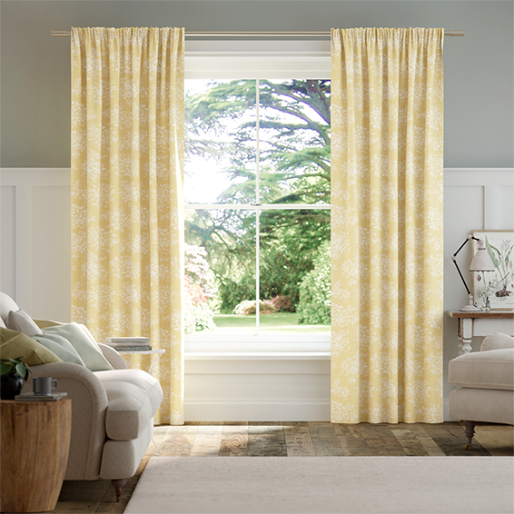 Washed Rose Ochre Curtains