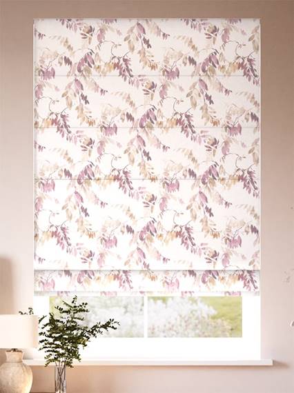 Watercolour Canopy Mauve Roman Blind thumbnail image