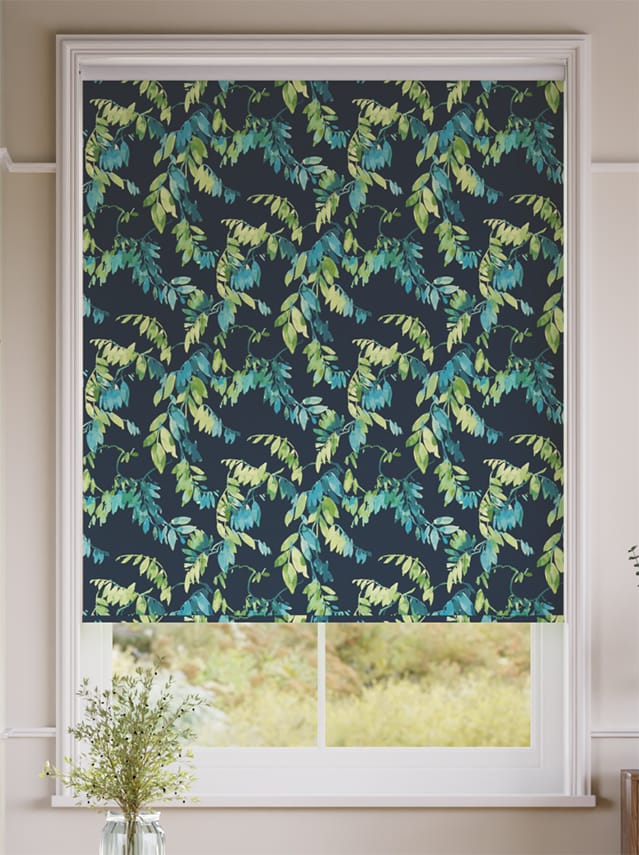 Watercolour Canopy Teal Roller Blind thumbnail image