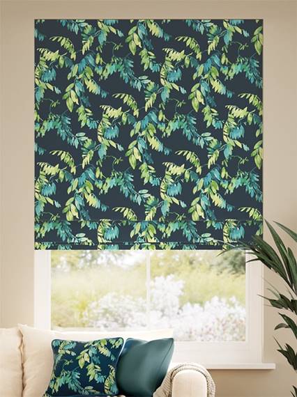 Watercolour Canopy Teal Roman Blind thumbnail image