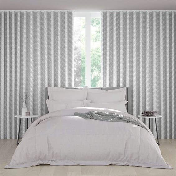 Alcyone Silver  Wave Curtains