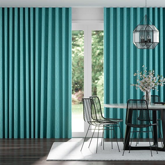 Cavendish Aqua  Wave Curtains