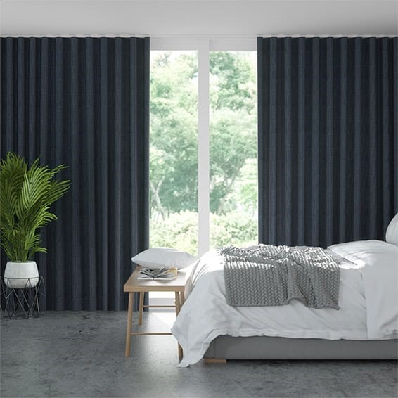 Cavendish Navy  Wave Curtains