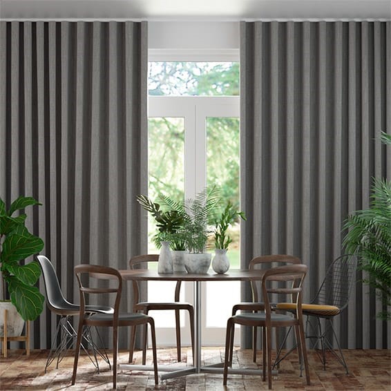 Cavendish Tonal Grey  Wave Curtains