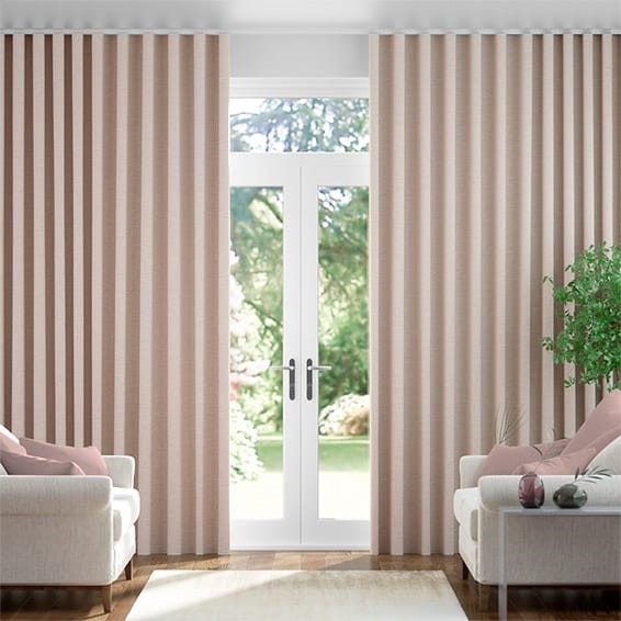 Cavendish Warm Blush  Wave Curtains