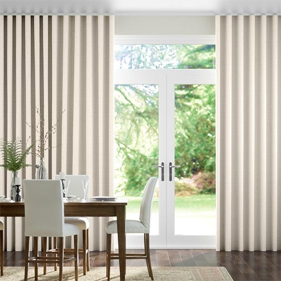 Chalfont Natural Grey Wave Curtains