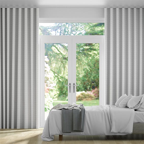 Elision Silver Wave Curtains
