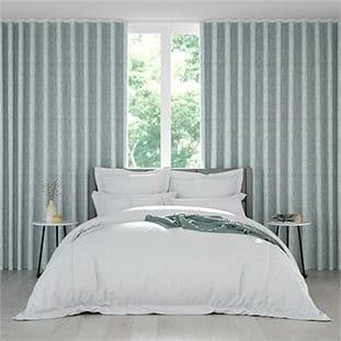 Wave Eternity Linen Blue Mist Wave Curtains thumbnail image