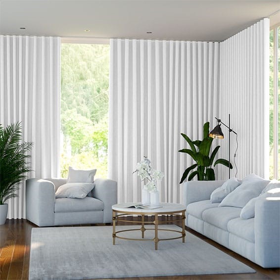 Felicity True White Wave Curtains