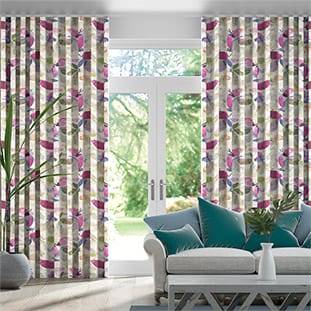 Wave Hadley Linen Vintage Violet Wave Curtains thumbnail image
