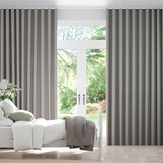 Harrow Mid Grey Wave Curtains