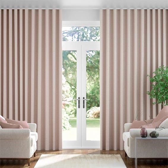 Harrow Warm Blush Wave Curtains