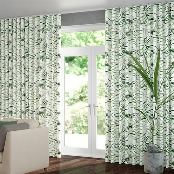 Kentia Linen Leaf Wave Curtains