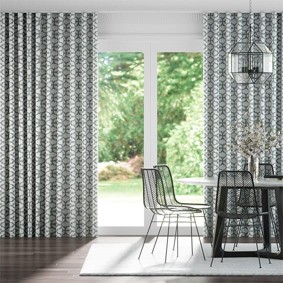 Lattice Silver Wave Curtains