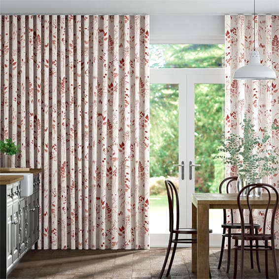 Meadow Coral Wave Curtains