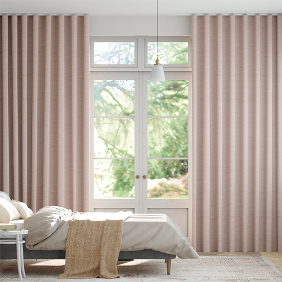 Melton Dusky Pink Wave Curtains