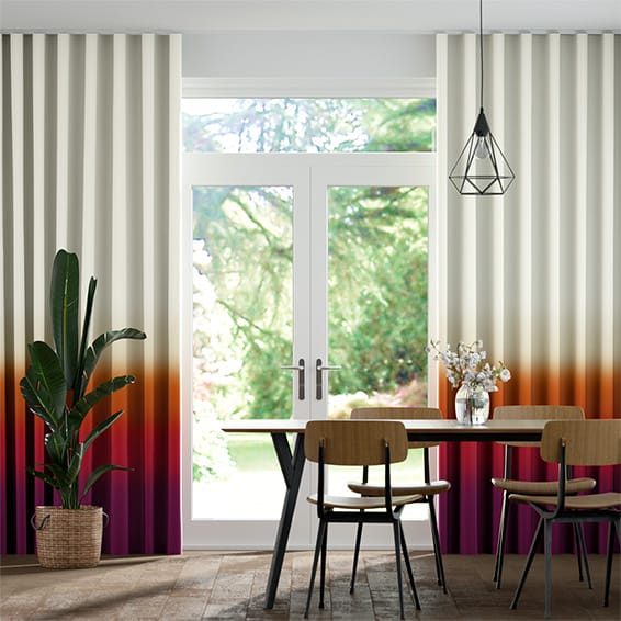 Ombre Sunset Wave Curtains