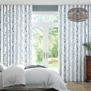 Wave String of Hearts Blue Wave Curtains thumbnail image