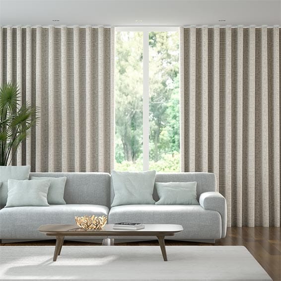 Thalia White Gold Wave Curtains