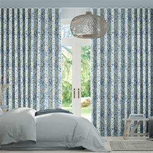 Wave William Morris Compton China Blue Wave Curtains thumbnail image