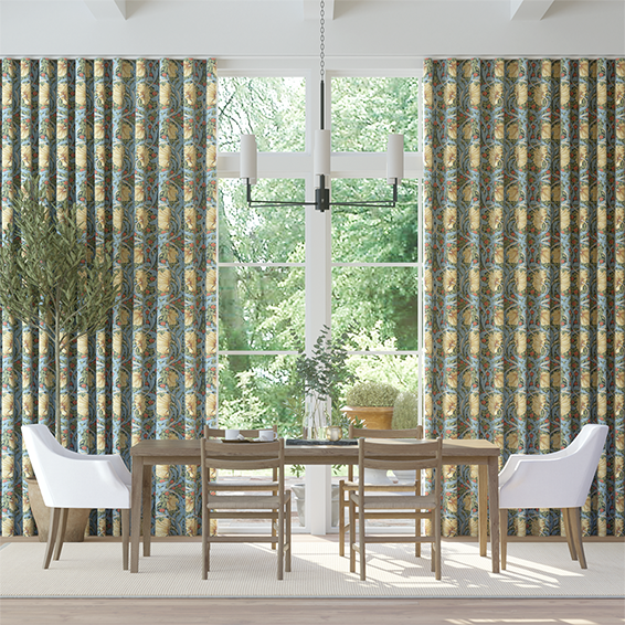 William Morris Pimpernel Honey Wave Curtains