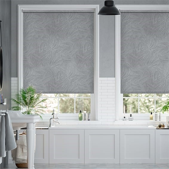 Waves Blackout Grey Roller Blind