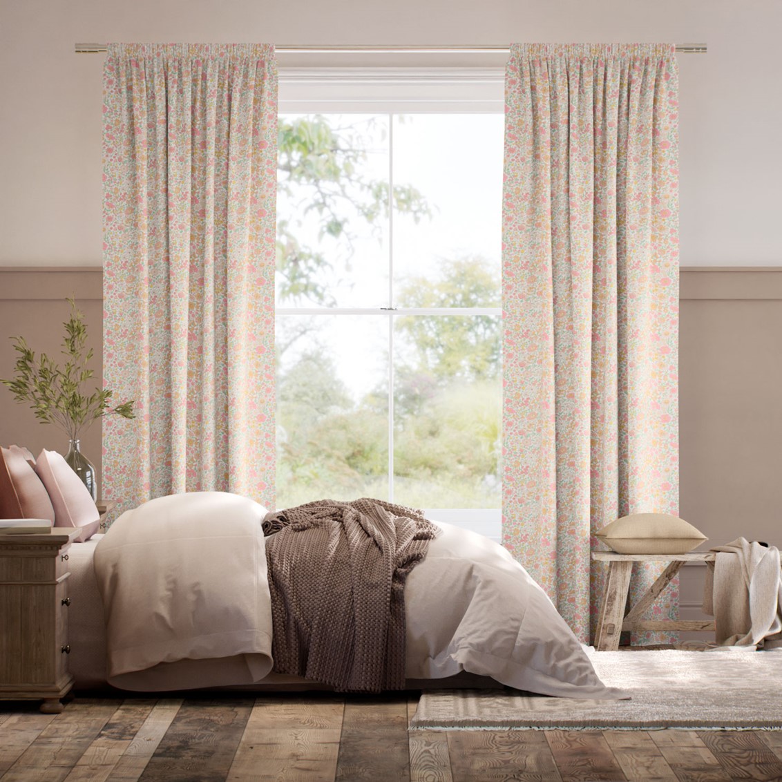 Wharfedale Apricot Curtains