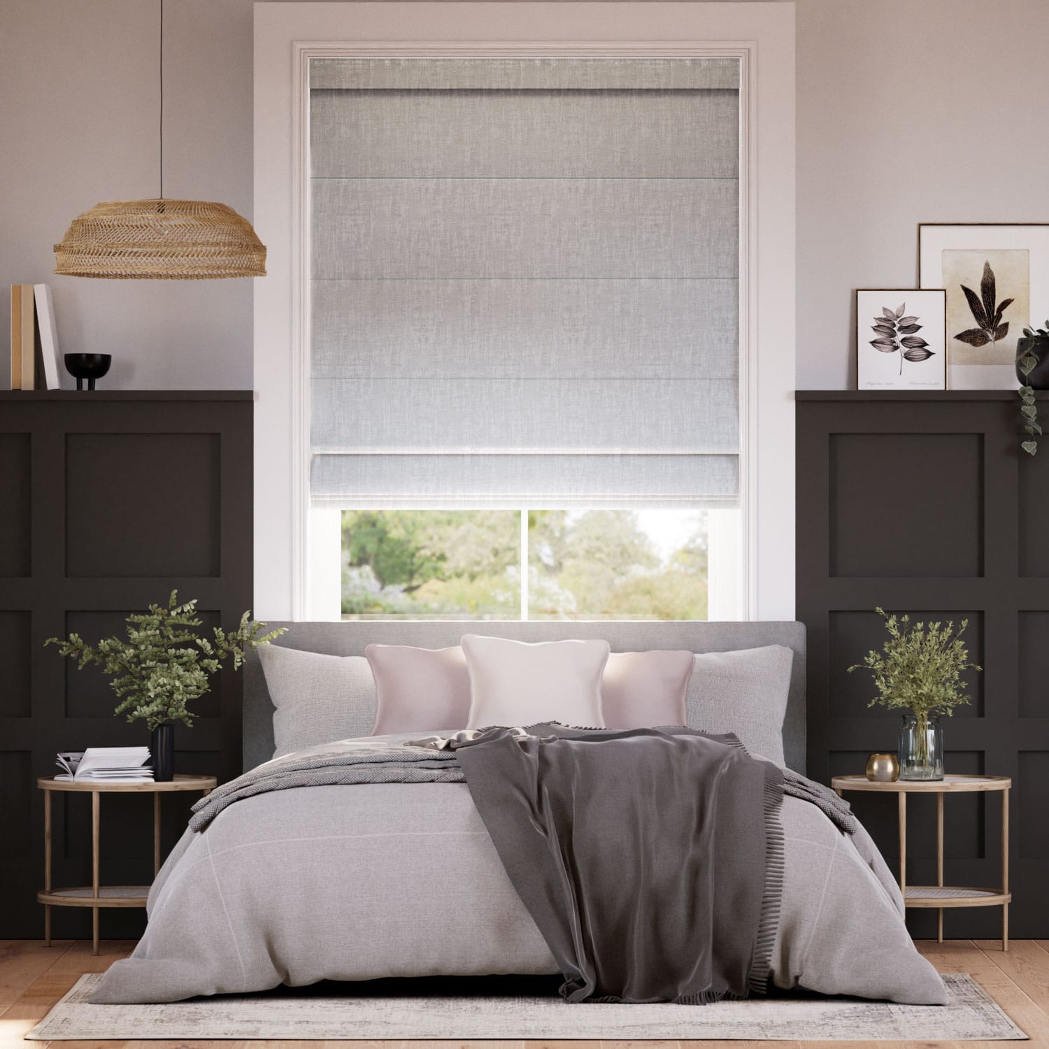 Whinfell Dove Grey  Roman Blind