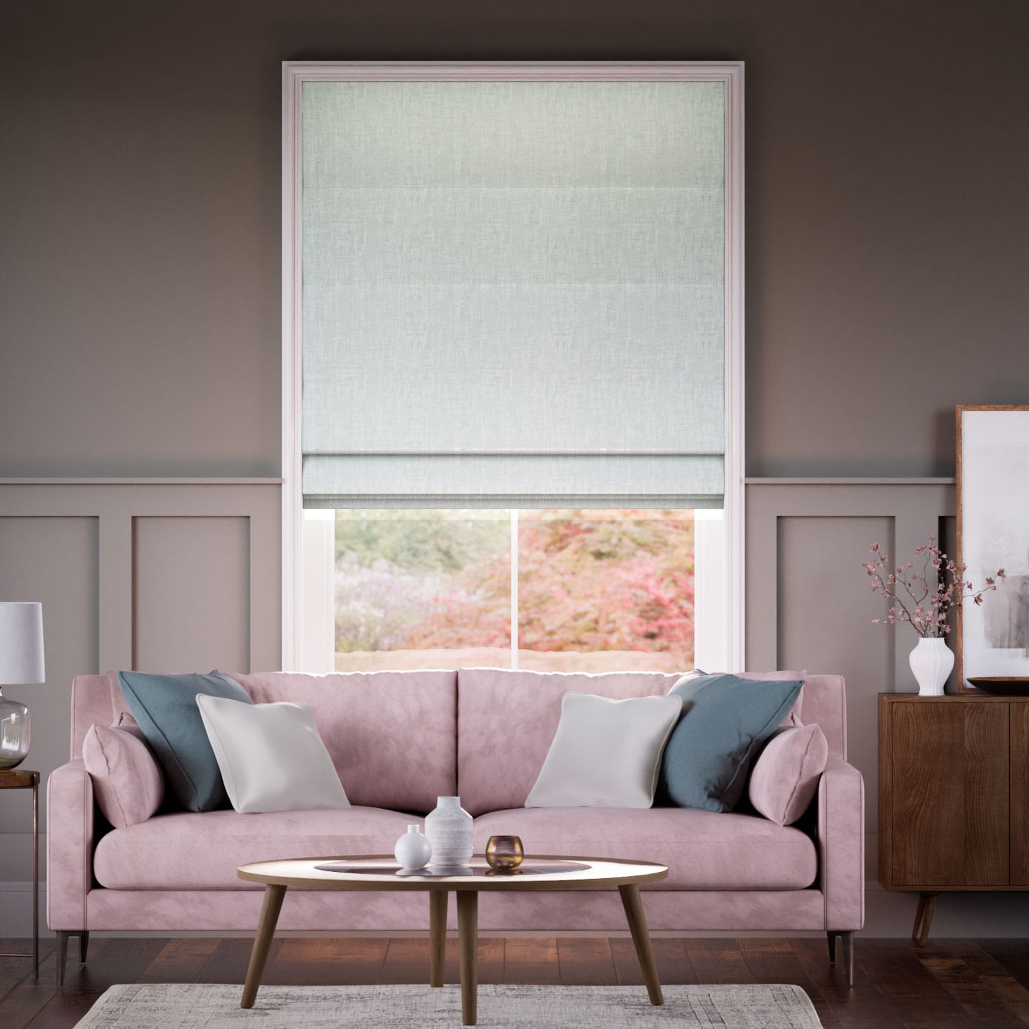 Whinfell Sage  Roman Blind