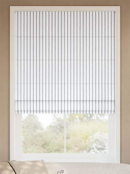 Whitby Stripe Charcoal Roman Blind thumbnail image