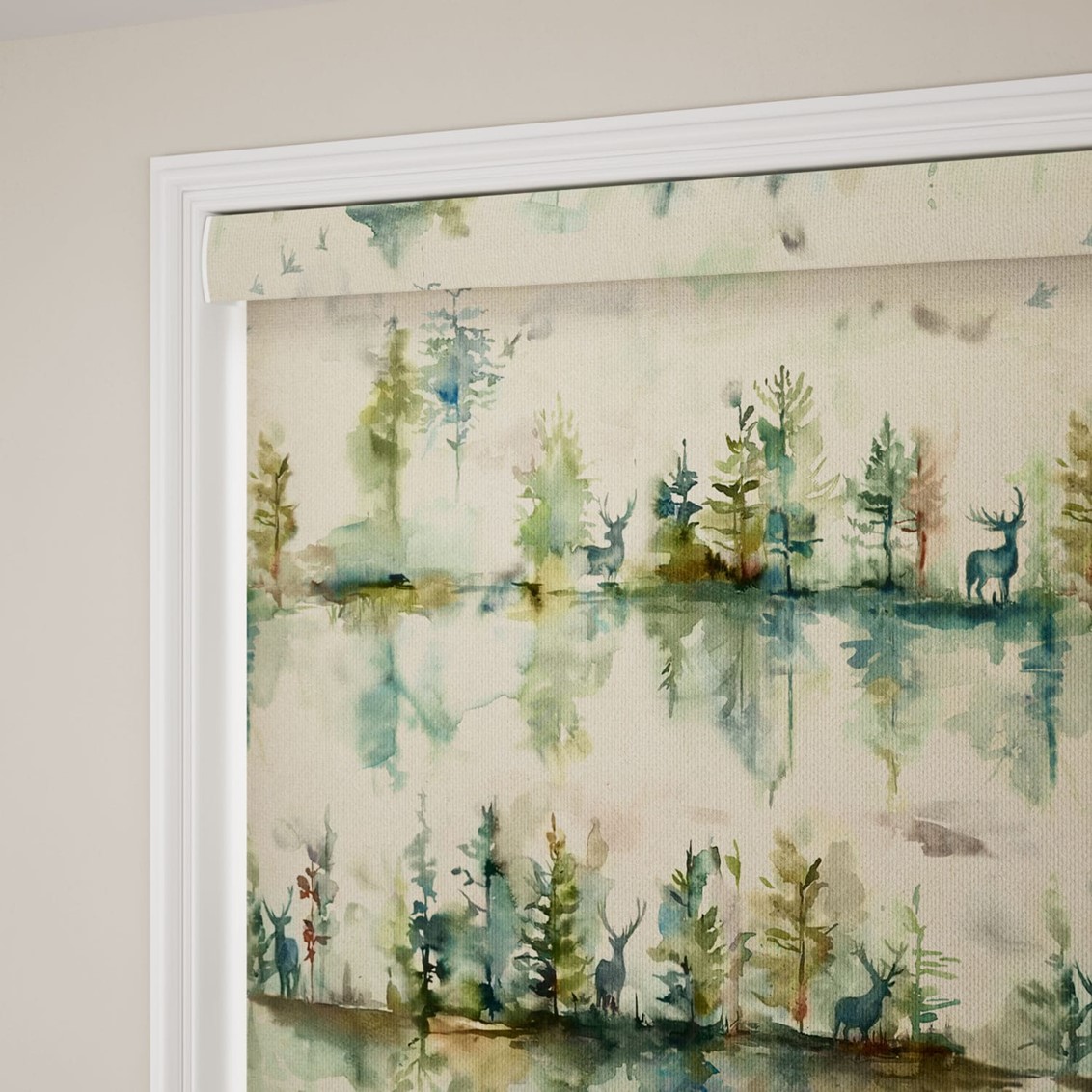 Wilderness Blackout Topaz Linen Roller Blind