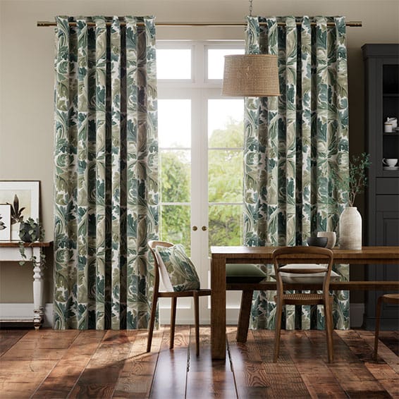 William Morris Acanthus Celadon Curtains