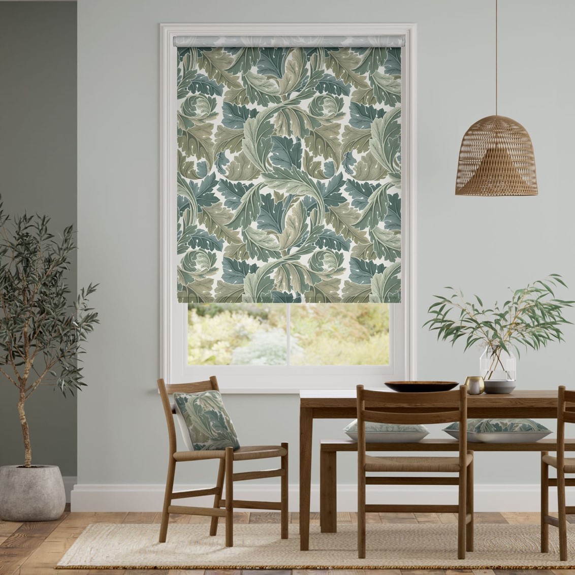 Twist2Go William Morris Acanthus Celadon Roller Blind