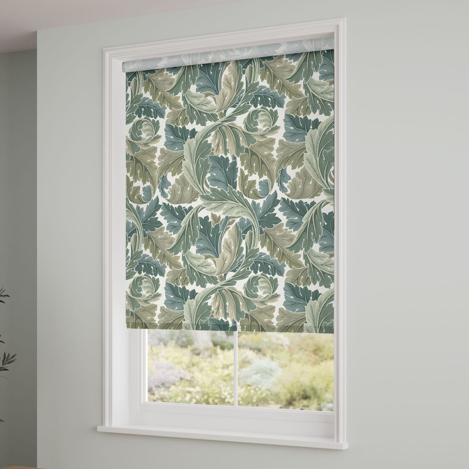 William Morris Acanthus Celadon Roller Blind