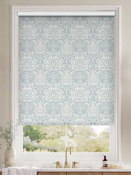 Twist2Go William Morris Blackthorn Blue Grey Roller Blind thumbnail image