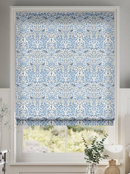 William Morris Blackthorn China Blue Roman Blind thumbnail image