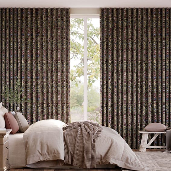 William Morris Blackthorn Damson Curtains