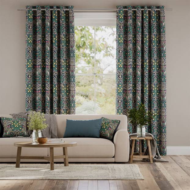 William Morris Blackthorn Indigo Curtains thumbnail image