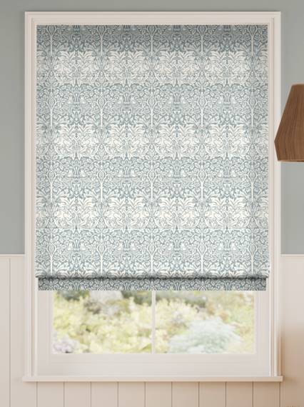 William Morris Brother Rabbit Blue Grey Roman Blind thumbnail image