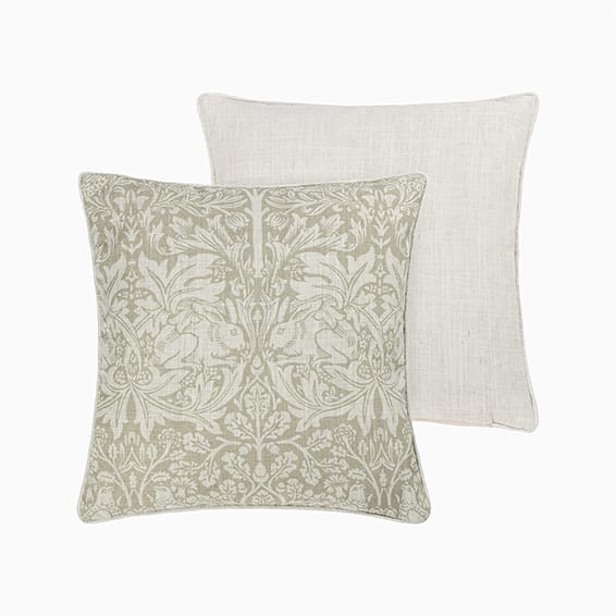 William Morris Brother Rabbit Parchment Cushion