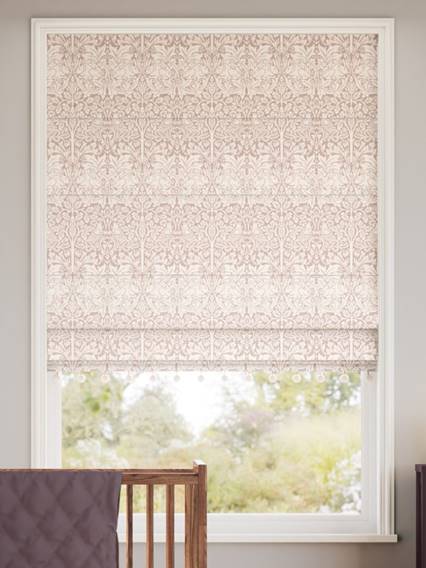 William Morris Brother Rabbit Soft Pink & Chalk Roman Blind thumbnail image