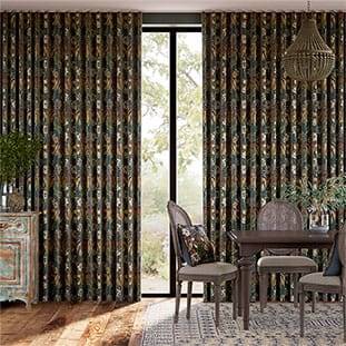 William Morris Compton Velvet Dusky Teal Curtains thumbnail image