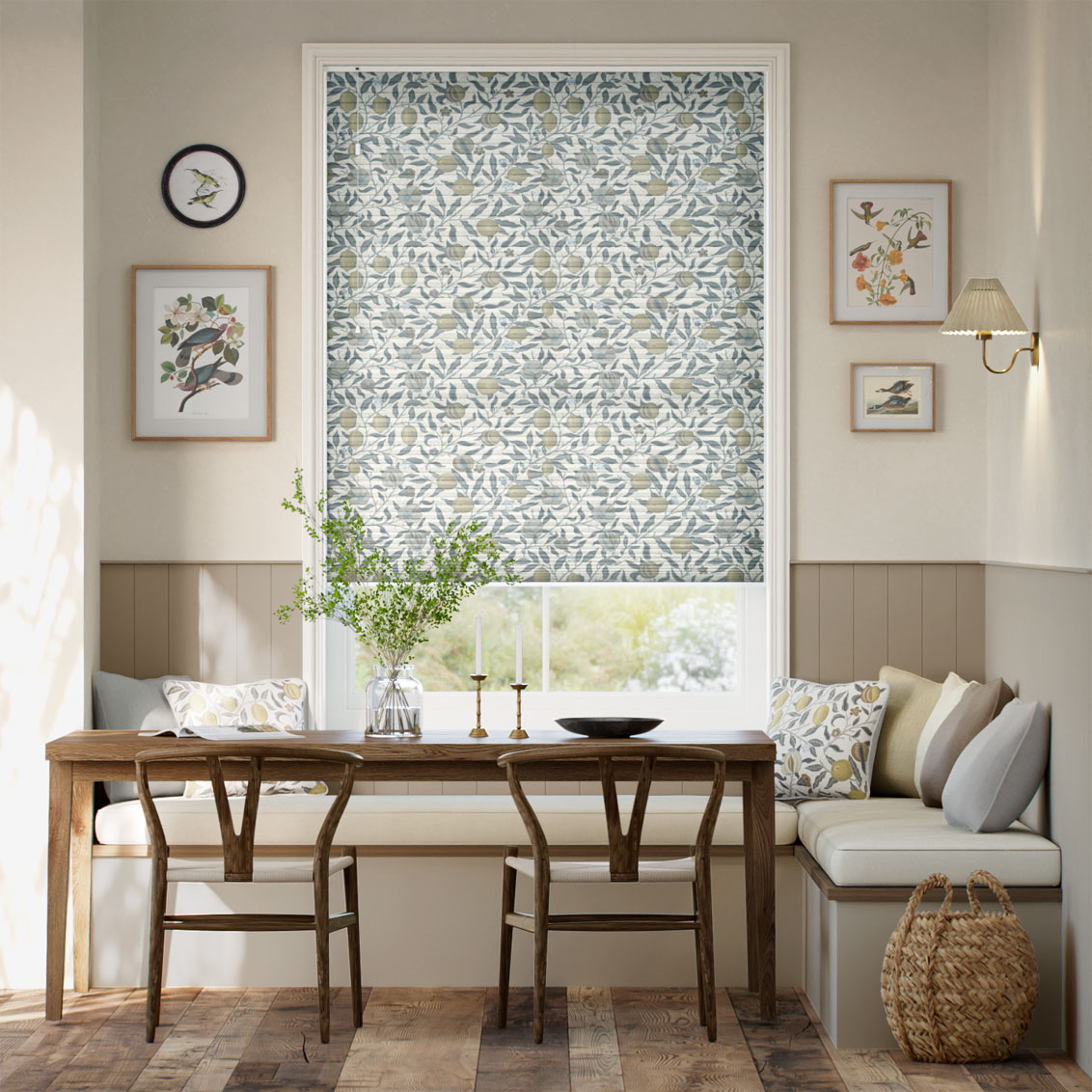 William Morris DuoLight Fruit Primrose Thermal Blind