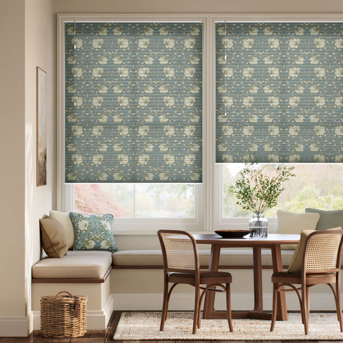 William Morris DuoLight Pimpernel Sage Thermal Blind