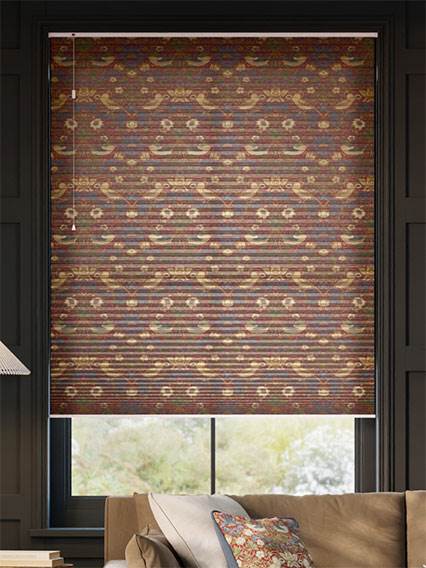 William Morris DuoLight Strawberry Thief Harissa Red Duo Blind thumbnail image