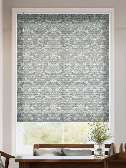 William Morris DuoLight Strawberry Thief Manor Grey Duo Blind thumbnail image