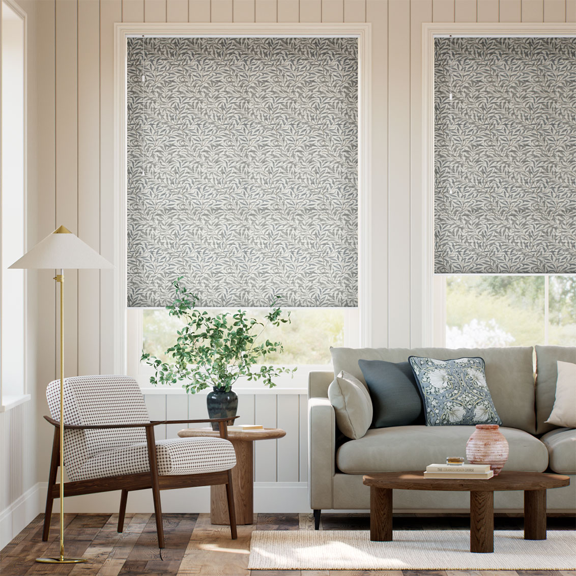 William Morris DuoLight Willow Bough Mink Thermal Blind