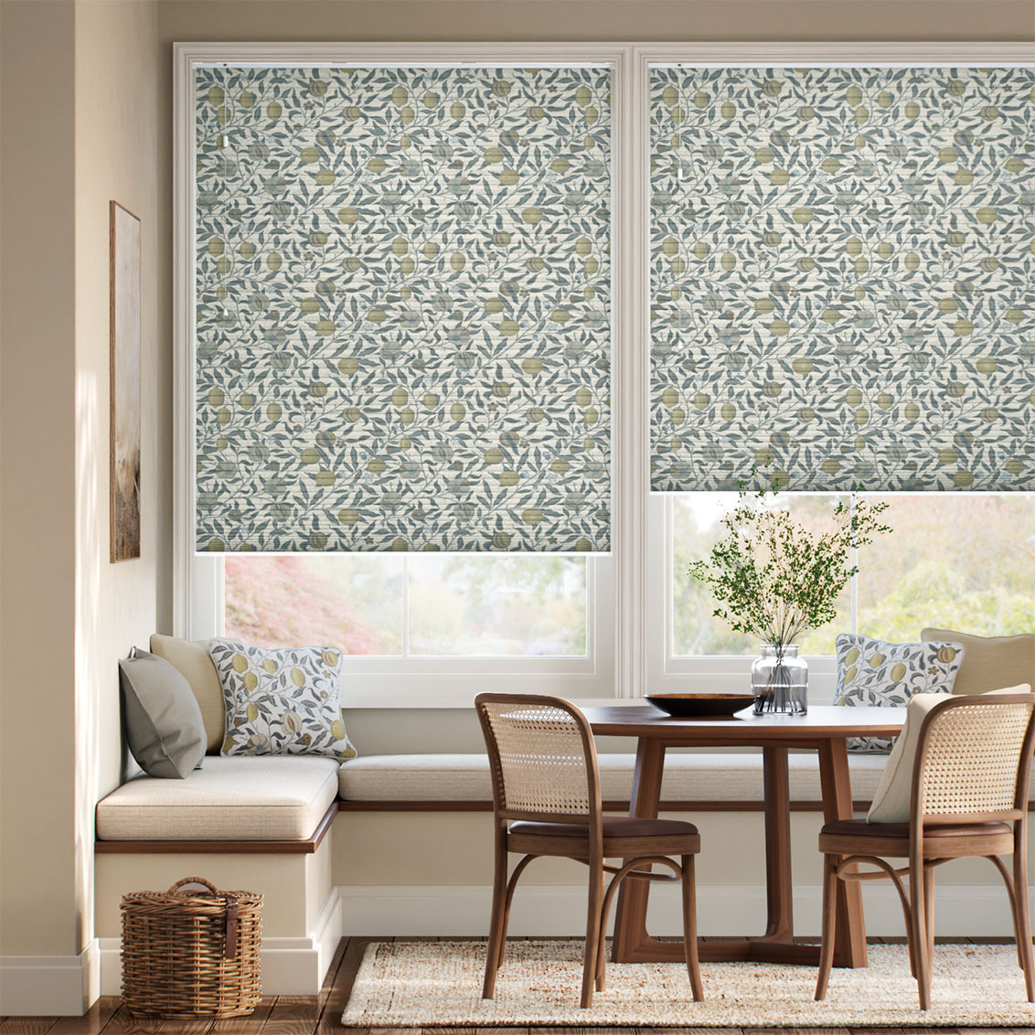 William Morris DuoShade Fruit Primrose Thermal Blind